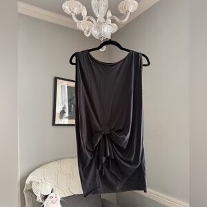 All Saints Charcoal Gray Top with unique scrunching